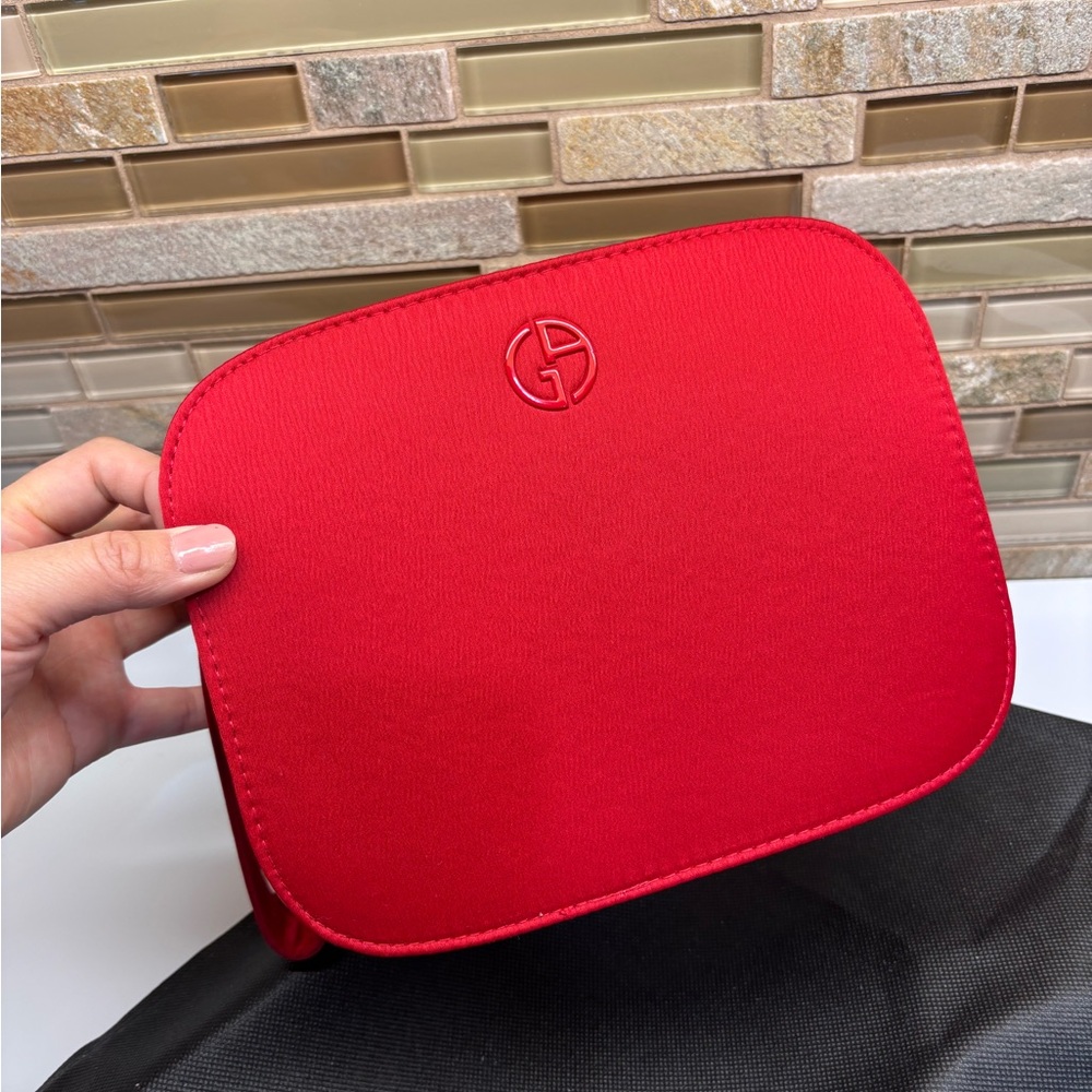 Giorgio Armani Beauty Red Cosmetic Bag